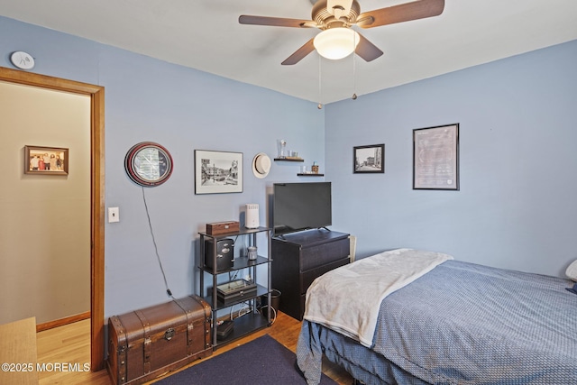 1172 Laurel Dr, Toms River, NJ 08753 - bedroom with wood finished floors and a ceiling fan