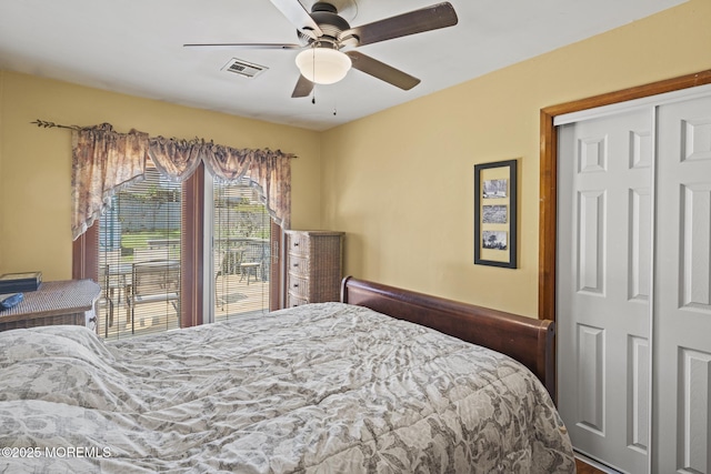 1172 Laurel Dr, Toms River, NJ 08753 - bedroom featuring a closet and a ceiling fan