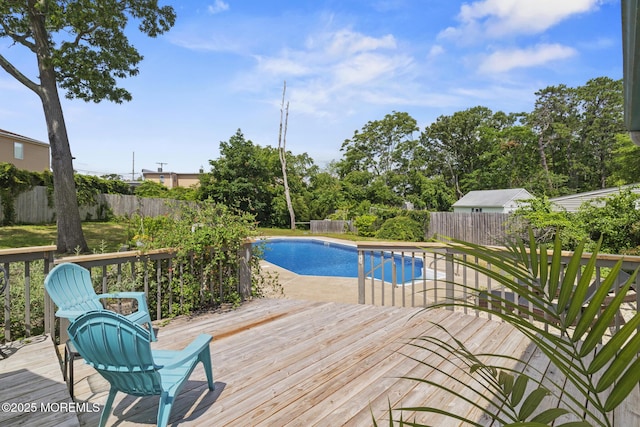 1172 Laurel Dr, Toms River, NJ 08753 - view of pool featuring a wooden deck and a fenced backyard