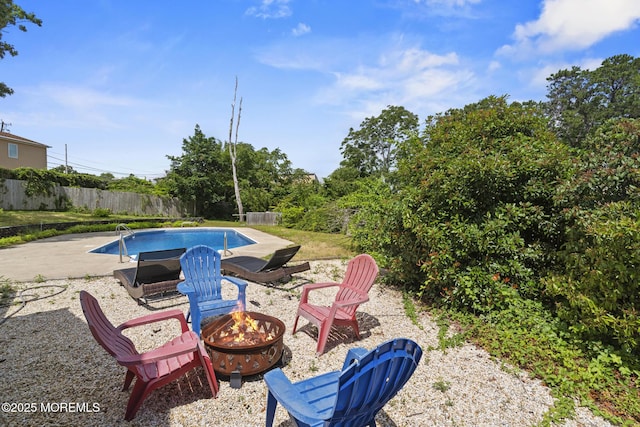 1172 Laurel Dr, Toms River, NJ 08753 - view of swimming pool featuring an outdoor fire pit and a patio area