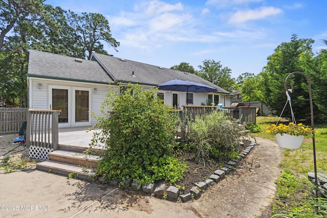 1172 Laurel Dr, Toms River, NJ 08753 - rear view of property featuring a deck and roof with shingles