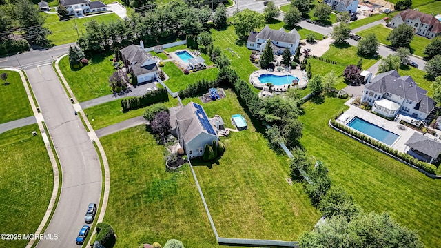 201 Manfre Ct, Freehold, NJ 07728 - aerial view of residential area featuring a pool area
