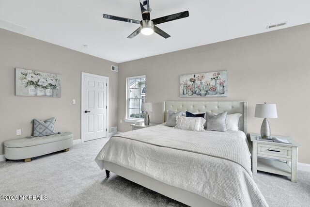 6 Isabella Dr, Manchester, NJ 08759 - bedroom with carpet flooring, baseboards, and ceiling fan