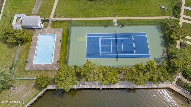 100 Seaview Ave Unit 4-12, Monmouth Beach, NJ 07750 - bird's eye view of a large body of water and a pool area
