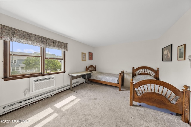 100 Seaview Ave Unit 4-12, Monmouth Beach, NJ 07750 - bedroom featuring carpet flooring, an AC wall unit, and baseboard heating