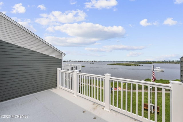 100 Seaview Ave Unit 4-12, Monmouth Beach, NJ 07750 - view of patio with a water view and a balcony