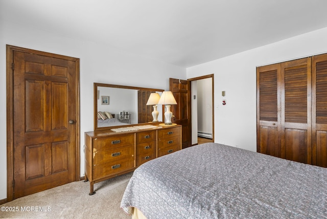 100 Seaview Ave Unit 4-12, Monmouth Beach, NJ 07750 - carpeted bedroom with a baseboard heating unit and a closet