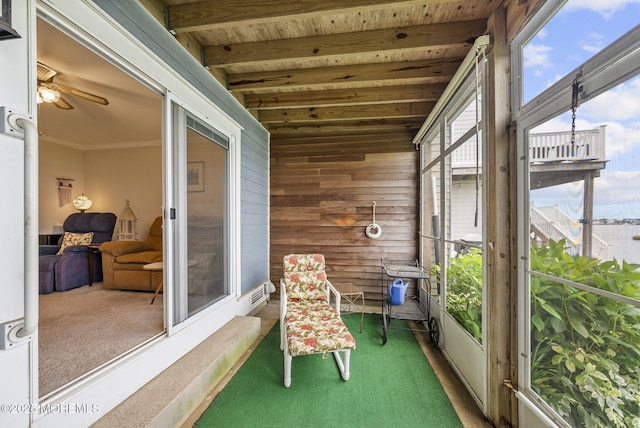 100 Seaview Ave Unit 4-12, Monmouth Beach, NJ 07750 - sunroom with a ceiling fan