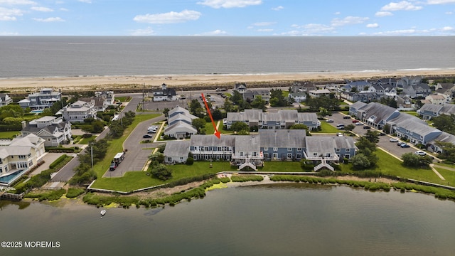 100 Seaview Ave Unit 4-12, Monmouth Beach, NJ 07750 - aerial view of residential area featuring waterfront with a beach