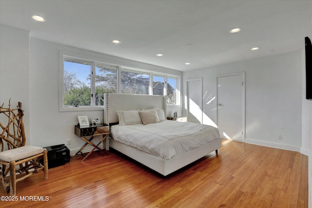 58 Ocean Ave, Deal, NJ 07723 - bedroom featuring light wood-style flooring, recessed lighting, and baseboards