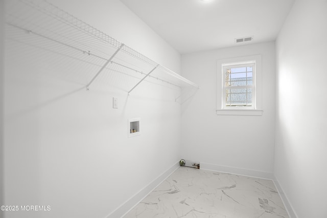 801 Commonwealth Blvd, Toms River, NJ 08757 - laundry area featuring hookup for a washing machine and light marble finish floors