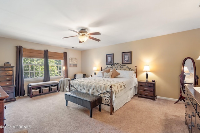 1102 Schencks Mill Line Rd, Toms River, NJ 08753 - bedroom with light colored carpet and ceiling fan