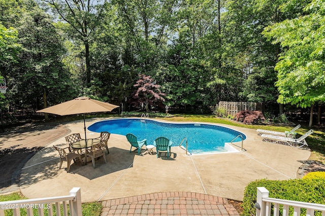 1102 Schencks Mill Line Rd, Toms River, NJ 08753 - view of swimming pool featuring a patio area and view of scattered trees
