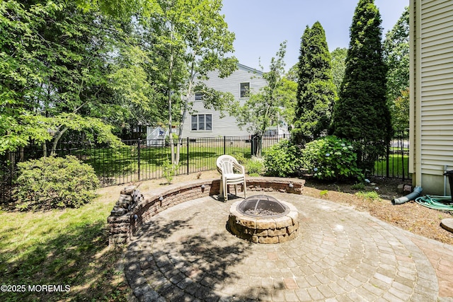 1102 Schencks Mill Line Rd, Toms River, NJ 08753 - view of patio with a fire pit