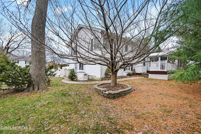 2005 Nassau Dr, Spring Lake, NJ 07762 - view of yard with a wooden deck