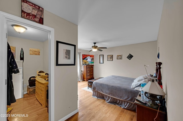40 Wood St, Keansburg, NJ 07734 - bedroom featuring light wood finished floors and a ceiling fan