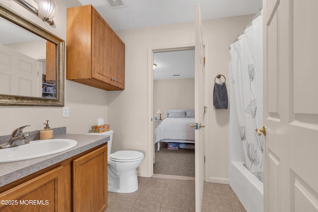 1090 Radio Rd Unit 12, Little Egg Harbor, NJ 08087 - ensuite bathroom featuring vanity, tile patterned flooring, toilet, and shower / tub combo