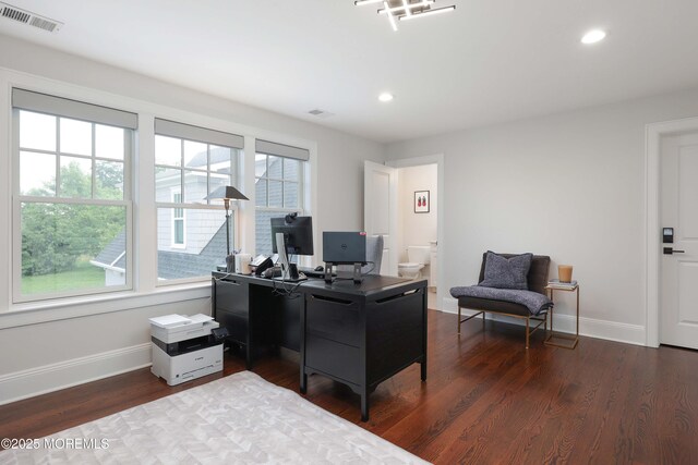 5 Buchop Ln, Red Bank, NJ 07701 - office featuring dark wood-type flooring and recessed lighting