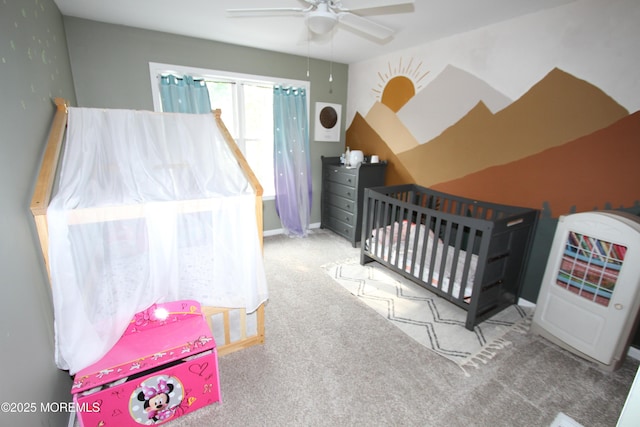 132 Sloop Rd, Manahawkin, NJ 08050 - bedroom with carpet, ceiling fan, and a nursery area