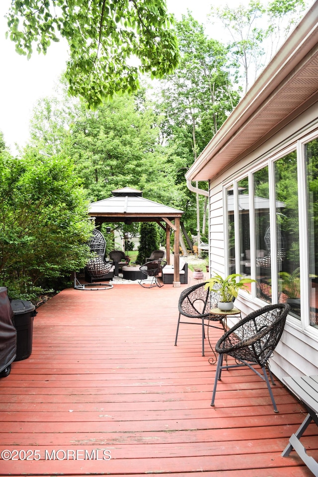 202 Main St, Matawan, NJ 07747 - deck with a gazebo