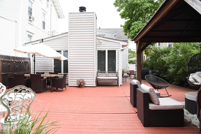 202 Main St, Matawan, NJ 07747 - deck featuring outdoor dining space and a gazebo