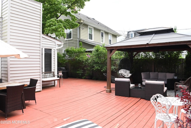 202 Main St, Matawan, NJ 07747 - deck with outdoor lounge area, a gazebo, and outdoor dining space