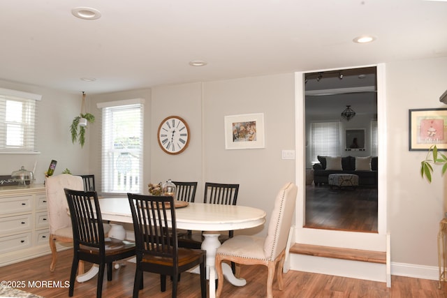 202 Main St, Matawan, NJ 07747 - dining room with wood finished floors and recessed lighting