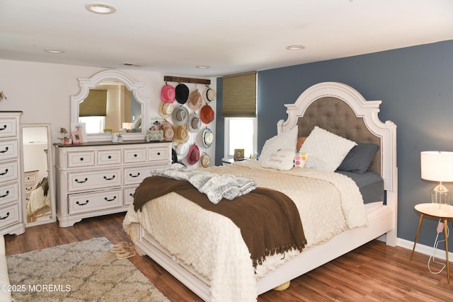 202 Main St, Matawan, NJ 07747 - bedroom with wood finished floors, recessed lighting, and baseboards