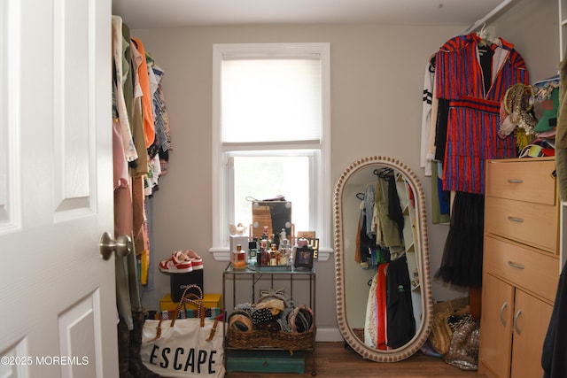 202 Main St, Matawan, NJ 07747 - walk in closet with wood finished floors