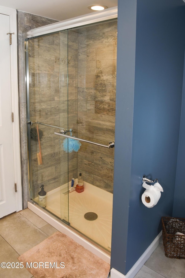 202 Main St, Matawan, NJ 07747 - full bath featuring a stall shower and tile patterned floors