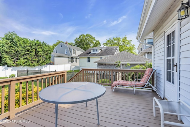 404 Saint Louis Ave, Point Pleasant Beach, NJ 08742 - wooden terrace featuring a fenced backyard and a residential view