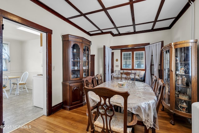 404 Saint Louis Ave, Point Pleasant Beach, NJ 08742 - dining room featuring light wood-style floors and ornamental molding