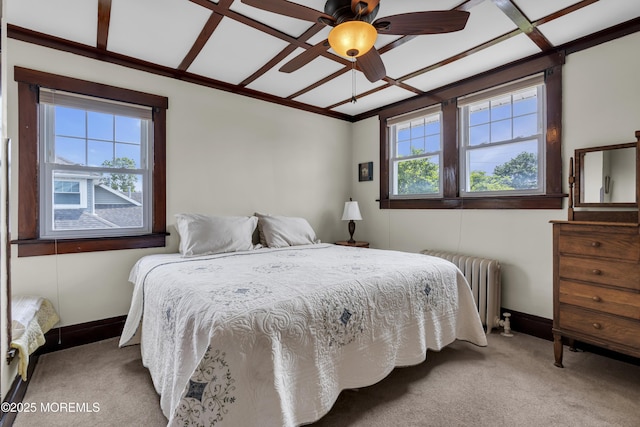 404 Saint Louis Ave, Point Pleasant Beach, NJ 08742 - carpeted bedroom with radiator and ceiling fan