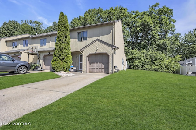 152 Redpine Loop, Old Bridge, NJ 08857 - view of front of property with a garage, a front yard, and concrete driveway