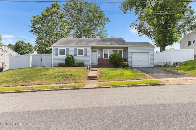 13 Copper Ln, Hazlet, NJ 07730 - view of front of property featuring a garage, a gate, and asphalt driveway