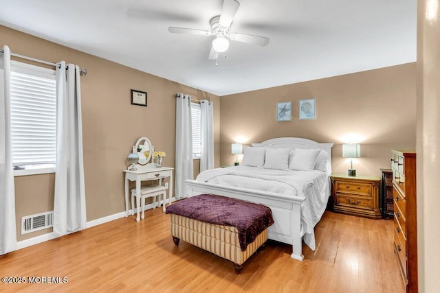 145 Docare Rd, Jackson, NJ 08527 - bedroom featuring light wood-style flooring, ceiling fan, and baseboards