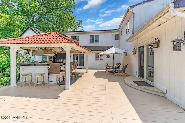 145 Docare Rd, Jackson, NJ 08527 - deck featuring a bar and a gazebo