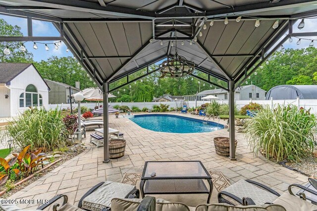145 Docare Rd, Jackson, NJ 08527 - view of pool with a fenced backyard, a patio, and view of scattered trees