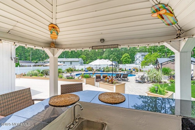 145 Docare Rd, Jackson, NJ 08527 - fenced backyard featuring a patio area and a sink