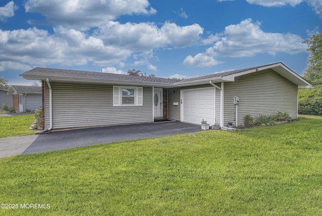 5 Lodge Ct, Brick, NJ 08724 - ranch-style house featuring asphalt driveway, an attached garage, and a front yard
