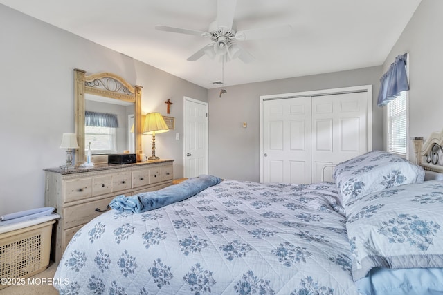 5 Lodge Ct, Brick, NJ 08724 - carpeted bedroom with a closet and ceiling fan