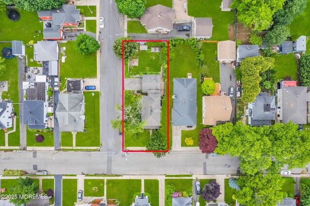 645 Campbell Ave, Long Branch, NJ 07740 - aerial view of residential area featuring property parcel outlined