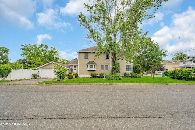 645 Campbell Ave, Long Branch, NJ 07740 - view of front of property with asphalt driveway, a detached garage, and a residential view