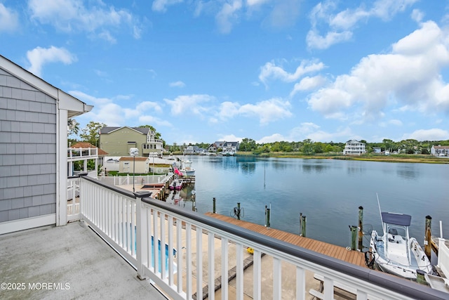 654 Fairview Ln, Forked River, NJ 08731 - water view with a boat dock