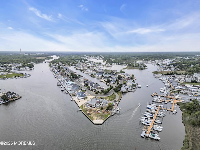 654 Fairview Ln, Forked River, NJ 08731 - aerial view of a nearby body of water and a marina
