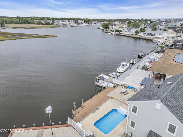 654 Fairview Ln, Forked River, NJ 08731 - aerial view of a nearby body of water and a pool