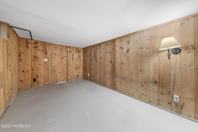 23 Fox Hill Dr, Little Silver, NJ 07739 - unfurnished room featuring wooden walls and concrete flooring