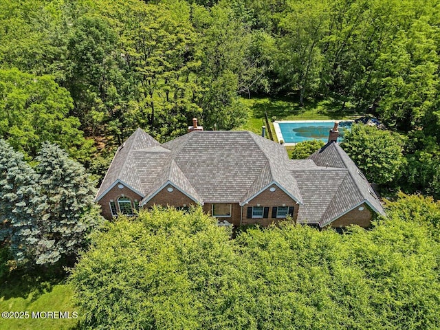 2 Warrenton Ln, Colts Neck, NJ 07722 - view from above of property featuring a heavily wooded area