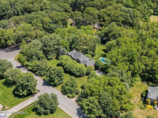 2 Warrenton Ln, Colts Neck, NJ 07722 - drone / aerial view of a heavily wooded area