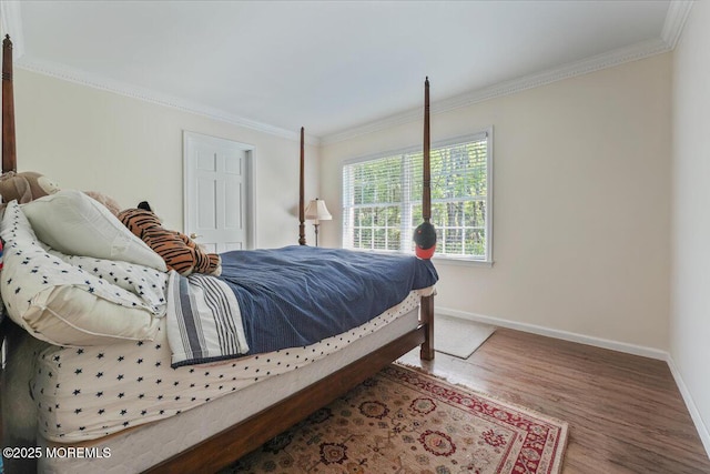 2 Warrenton Ln, Colts Neck, NJ 07722 - bedroom with baseboards, ornamental molding, and wood finished floors